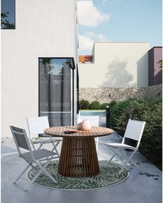 Akácfa kerek kerti étkezőasztal ø 120 cm Rodano – Bizzotto