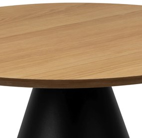MAZZONI EXPORT BOSCO Természetes Tölgy/fekete láb - KEREK DOHÁNYZÓASZTAL 65 cm DOHÁNYZÓASZTAL FURNÉR