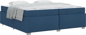 vidaXL Ágykeret matracmal Kék 200 x 200 cm szövet