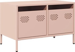vidaXL rózsaszín hidegen hengerelt acél TV-szekrény 68 x 39 x 43,5 cm