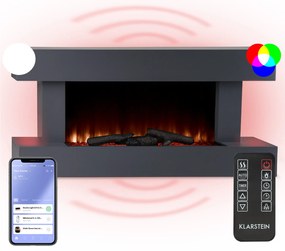 Studio Light & Fire 1, Smart, kandalló, 1000/2000 W, MDF, WiFi Control