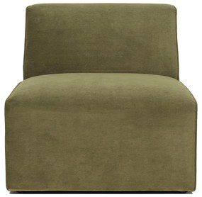 Sting zöld kordbársony középső kanapé modul - Scandic