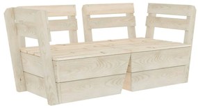 vidaXL kétszemélyes impregnált lucfenyő kerti raklapkanapé