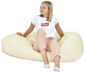 EMI Körte alakú bézs műbőr babzsákfotel