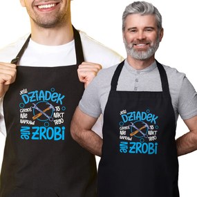 Konyhai kötény fekete nagypapának, ideális ajándék nagypapa napjára