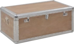 vidaXL barna tömör fenyő tárolóláda 91 x 52 x 40 cm