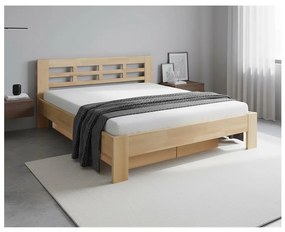 Franciaágy tömör fából tárolóhellyel ANGELA 180x200 cm bükk 8590828141389