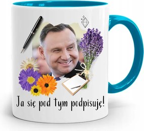 Duda András Kék Elnöki Bögre Neked, fényképes nyomattal