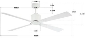 Lucci Air 210521 - Mennyezeti ventilátor AIRFUSION CLIMATE fa/fehér + távirányító