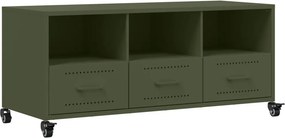 vidaXL olívazöld acél TV-szekrény 100,5 x 39 x 43,5 cm