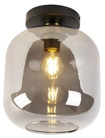Intelligens mennyezeti lámpa fekete arannyal és füstüveggel, WiFi A60 - Zuzanna