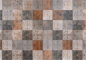 Fotótapéta Flizelin Fal a Hálószobába Ornamentális csempe 208x146 Ragasztó