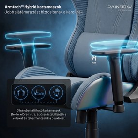 Kék szövet gamer szék X-Horn 2.0 Rainbow Blue, Normal