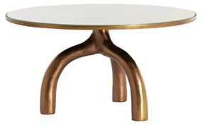 Bronzszínű-bézs üveg kerek dohányzóasztal ø 76 cm Mello – Light &amp; Living