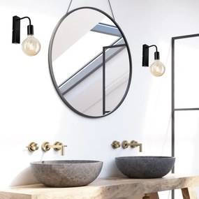 Fali lámpa ASTRID 1xE27/60W/230V fényes fekete