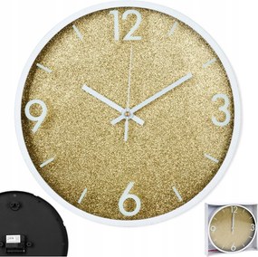 Falióra falra akasztható dekoratív divatos kerek Fehér Arany 29 cm