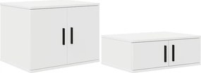vidaXL Tárolószekrény 2 pcs Fehér 108 x 41 x 40 cm Faanyag