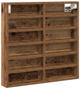 Vitrin Szekrény Régi Fa 60x8,5x58 cm Mérnöki Fa