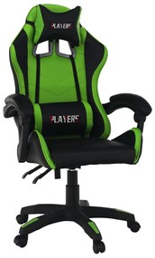 Irodai/gamer szék, zöld/fekete, JAMAR