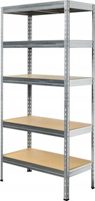 Tárolószekrény Praktik 180x120x45 Csavarmentes horganyzott 5polcos Mdf 1375kg