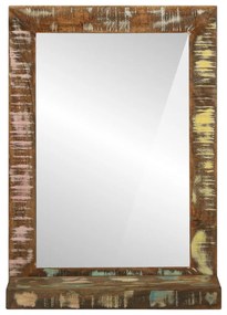 Fürdőszoba Tükör 50x22x70 cm Tömör Fa Újrahasznosított