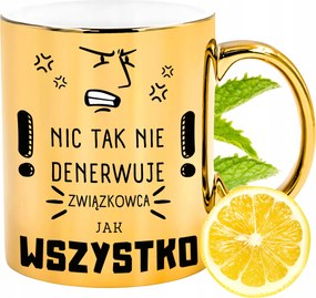 Arany csillogó bögre szakszervezeti ajándék fényképes nyomtatással