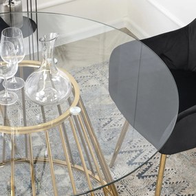 Kerek Üveg Étkezőasztal. OLIVIER 120 cm