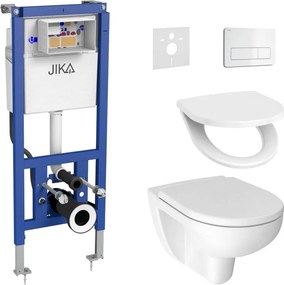 Függesztett WC + LYRA ülőke + DUAL nyomólap + beépíthető modul + alátét