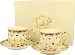 2 db-os Casablanca 260 ml-es porcelán csészealj szett dobozban