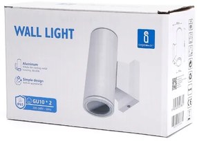 Aigostar - Kültéri fali lámpa 2xGU10/230V fehér IP65 kerek