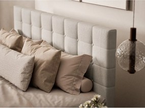 Krémszínű ágyneműtartós boxspring ágy 200x200 cm Tasca – Maison de Rêve