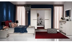 Éjjeliszekrény SARPA 45x46 cm fehér/barna