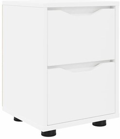 vidaXL Éjjeli asztal fiókkal Fehér 30,5 x 30 x 43 cm Faanyag