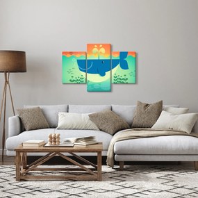 Kép - Vidám bálna a tengerben (90x60 cm)