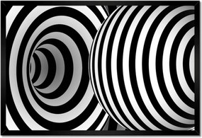 Poszter keretben 60x40 Absztrakt fekete-fehér