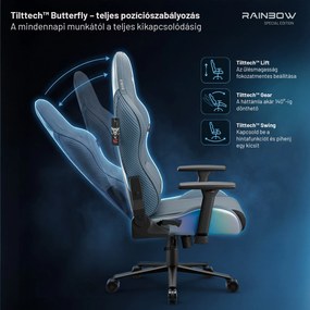 Kék szövet gamer szék X-Horn 2.0 Rainbow Blue, Normal