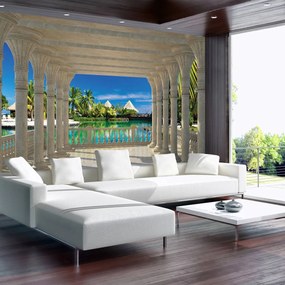 Fotótapéta - Tengerpart, homok, táj (152,5x104 cm)