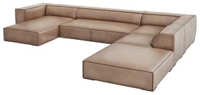 Világosbarna bőr sarokkanapé (jobb oldali) Madame – Windsor &amp; Co Sofas