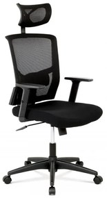Scaun de birou ergonomic pivotant cu spătar, negru Ka-B1013