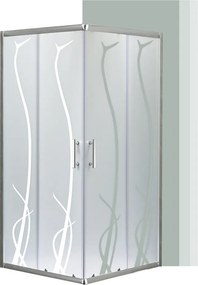 Spirit Bamboo 90x90 cm szögletes zuhanykabin, zuhanytálca nélkül