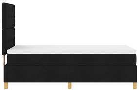 Box Spring Ágy matraccal Fekete Egyszemélyes Szövet