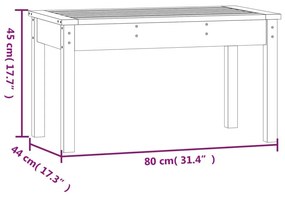 tömör fenyőfa kerti pad 80x44x45 cm