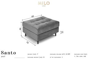 Santo bézs bársony lábtartó - Milo Casa