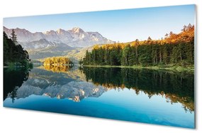Üvegképek Németország Mountain erdei tó 100x50 cm