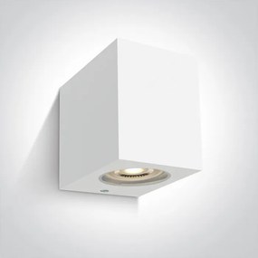 ONE LIGHT 67142H-W OUTDOOR CUBE Modern Kültéri Fali Lámpa Fehér GU10 IP44