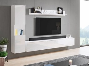 Zondo Nappali bútorsor BR (fehér + fényes fehér) (világítás nélkül). 1060048