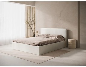 Krémszínű kárpitozott ágytámla 190,5x100 cm Remo – Micadoni