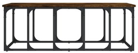 Füstös tölgy színű szerelt fa dohányzóasztal 100x50x35,5 cm