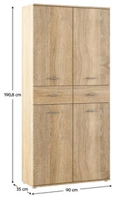 Cipőtároló (cipősszekrény) Variacion (szonoma tölgy) . 1116560