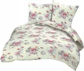 Fakéreg párnahuzat 50x60 krémszínű rózsa piros pamut